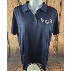 Rare Golfing Savannah Georgia Navy Liberty Mutual Golf Shirt Women L Large
